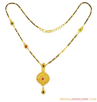 22K Polki Stones Mangalsutra ( MangalSutras )