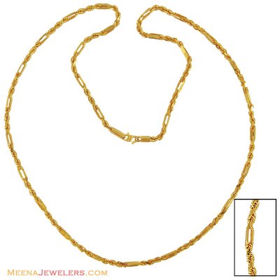 22K Gold Mens Chain (26 inch) ( Men`s Gold Chains )