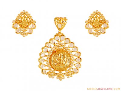 Temple Pendant Set 22k ( Fancy Pendant Set )