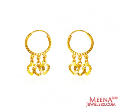 Hoop Earrings 22Kt Gold ( Hoop Earrings )