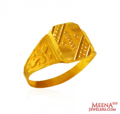 22 Karat Gold Mens Ring ( Mens Gold Ring )