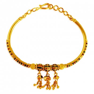 22K Gold Meena Bangle Bracelet  ( Ladies Bracelets )