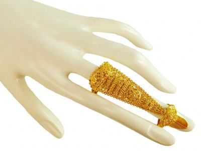 22K Gold Exquisite Long Ring ( Ladies Gold Ring )