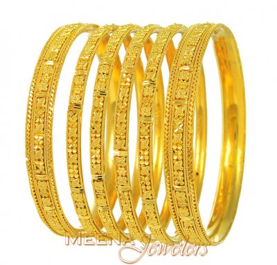 Indian Gold Bangles Set ( Set of Bangles )