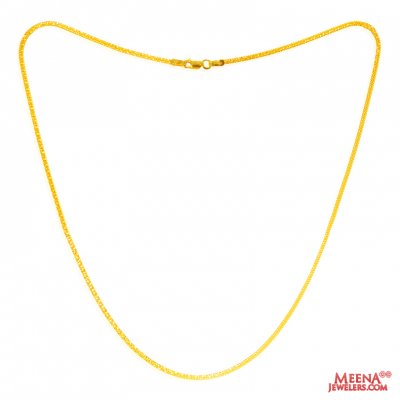 22kt Gold Flat Chain  ( Plain Gold Chains )