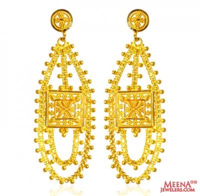 22K Yellow Gold Earring ( Long Earrings )