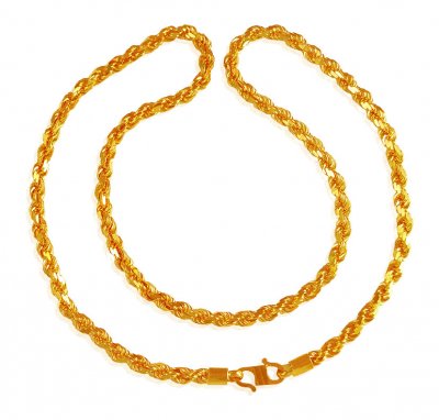 22Kt Gold Mens Chain (20 Inch) ( Men`s Gold Chains )