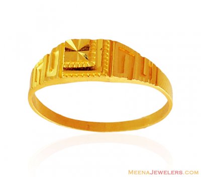 22k Yellow Gold Mens Ring ( Mens Gold Ring )