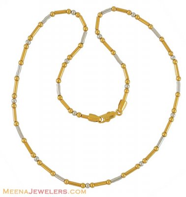 Gold 2 Tone Fancy Chain ( 22Kt Gold Fancy Chains )