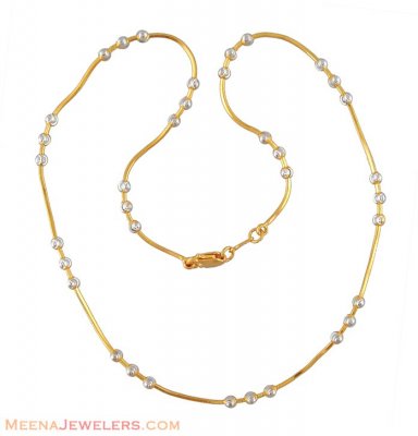 22Kt Two Tone Chain ( 22Kt Gold Fancy Chains )