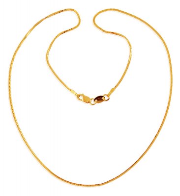 22K Gold Chain (16 Inch) ( Plain Gold Chains )