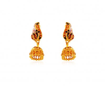 Fancy Meenakari Earrings (22K) ( 22Kt Gold Fancy Earrings )