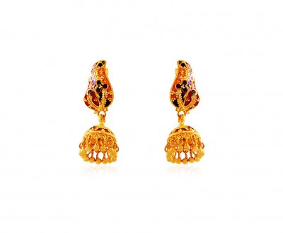 Fancy Meenakari Earrings (22K) ( 22Kt Gold Fancy Earrings )