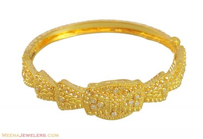 22k Yellow Gold CZ Kada(1 Pc) ( Kadas )