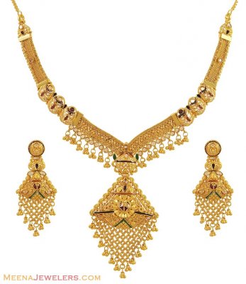 22K Designer Necklace Set ( 22 Kt Gold Sets )