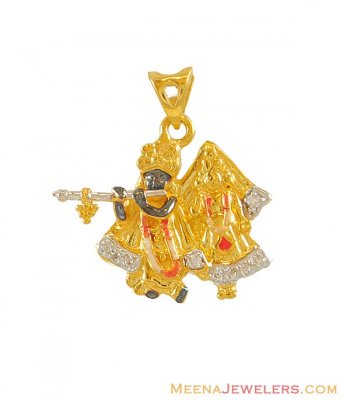 22k Radha Krishna Pendant ( Ganesh, Laxmi and other God Pendants )