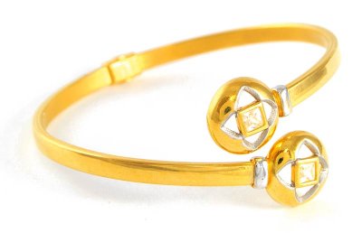 22k gold bangle with CZ ( Stone Bangles )