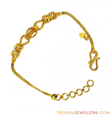 Fancy 22k Watch Style Bracelet ( Ladies Bracelets )