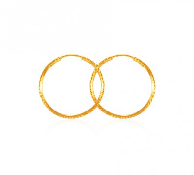 22kt Gold Hoop Earrings ( Hoop Earrings )