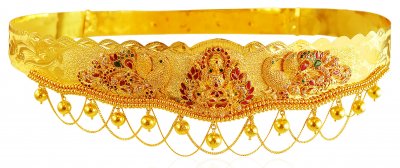 22kt Gold peacock Kamar Patta ( Gold Waist Belt )