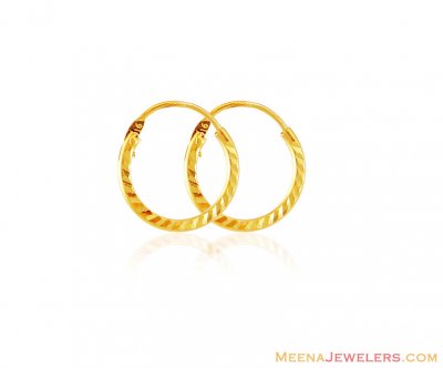 22K Gold Hoop Earrings ( Hoop Earrings )