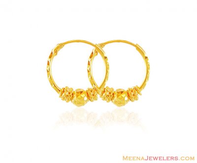 22k Gold Hoop Earrings ( Hoop Earrings )