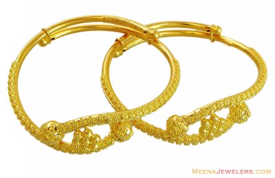 Filigree Floral Shaped Baby Kadas ( Baby Bangles )