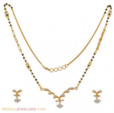 22K Fancy Mangalsutra Set ( Gold Mangalsutra Sets )