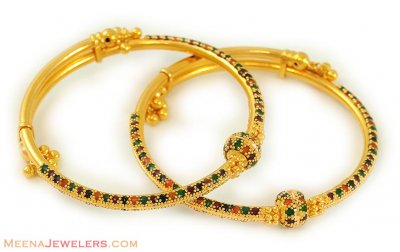 Meenakari Baby Bangle(22k) ( Baby Bangles )