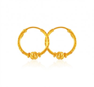 22Karat Gold Hoop Earrings for Kids ( Hoop Earrings )