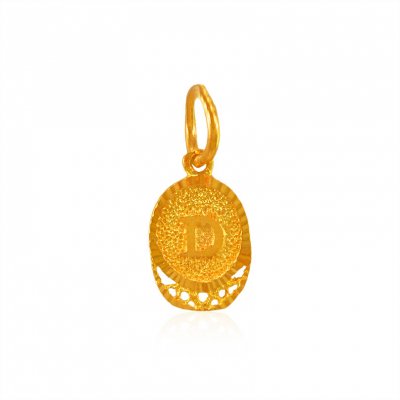 22k Gold  Initial T  Pendant  ( Initial Pendants )