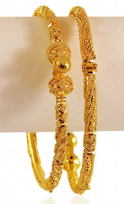 22Kt Gold Pipe Kadas (2Pcs) ( Kadas )