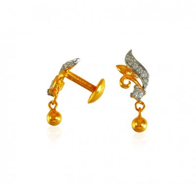 22K Gold Signity Earrings ( Signity Earrings )