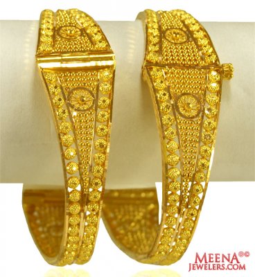 22K Gold Filigree Kada Pair ( Kadas )