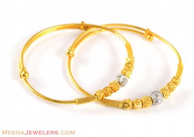 Fancy Gold Baby Bangles ( Baby Bangles )