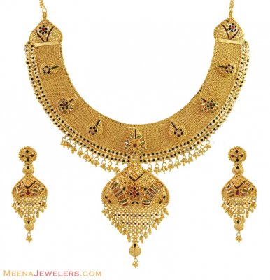 22K Gold Exclusive Necklace Set ( Bridal Necklace Sets )