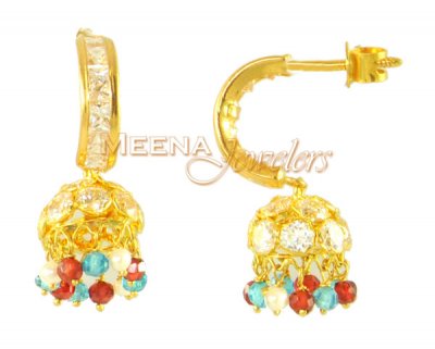 22Kt Gold Fancy Earrings ( 22Kt Gold Fancy Earrings )