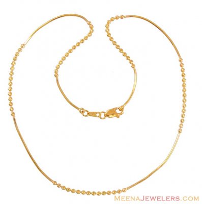 22K Ball Chain (16 inch) ( 22Kt Gold Fancy Chains )