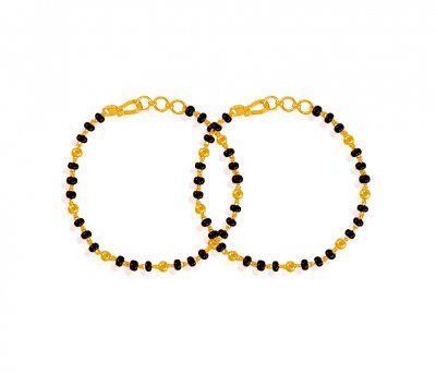 22k Baby Mania ( Black Bead Bracelets )