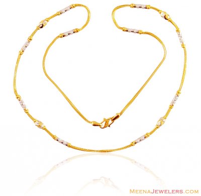 22K Two Tone Fancy Chain ( 22Kt Gold Fancy Chains )