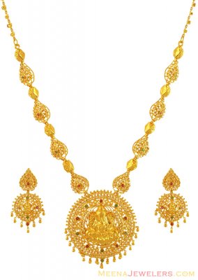 22K Gold Temple Jewelry ( Gold Designer Sets )