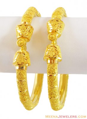 22k Yellow Gold Pipe kada(2 Pcs) ( Kadas )