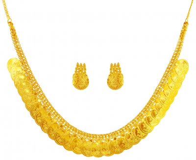 Gold Traditional Kasu Mala (Set) ( 22 Kt Gold Sets )