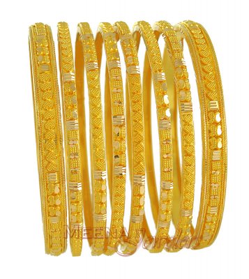 22Kt Gold Bangle Set ( Set of Bangles )