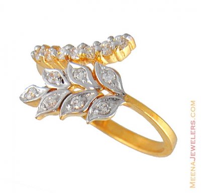 Signity Ring With Two Tone ( Ladies Signity Rings )