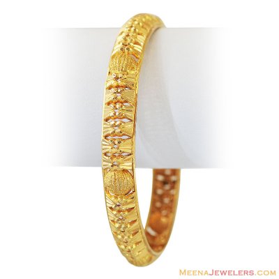 21k Fancy Gold Bangles (1 Pc) ( Gold Bangles )