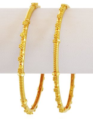 22K Handmade Bangles (2PC) ( Gold Bangles )