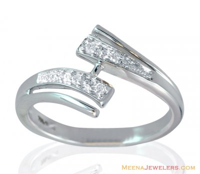 18K Fancy White Gold Diamond Ring ( Diamond Rings )