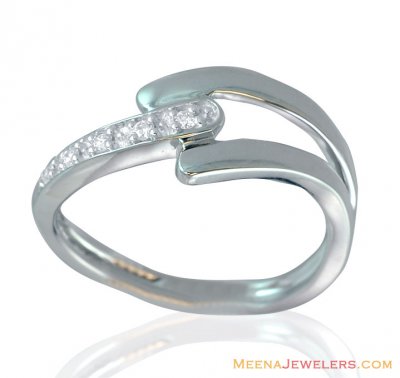 Fancy 18k White Gold Diamond Ring ( Diamond Rings )