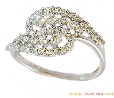 18K Elegant Diamond Studded Ring ( Diamond Rings )